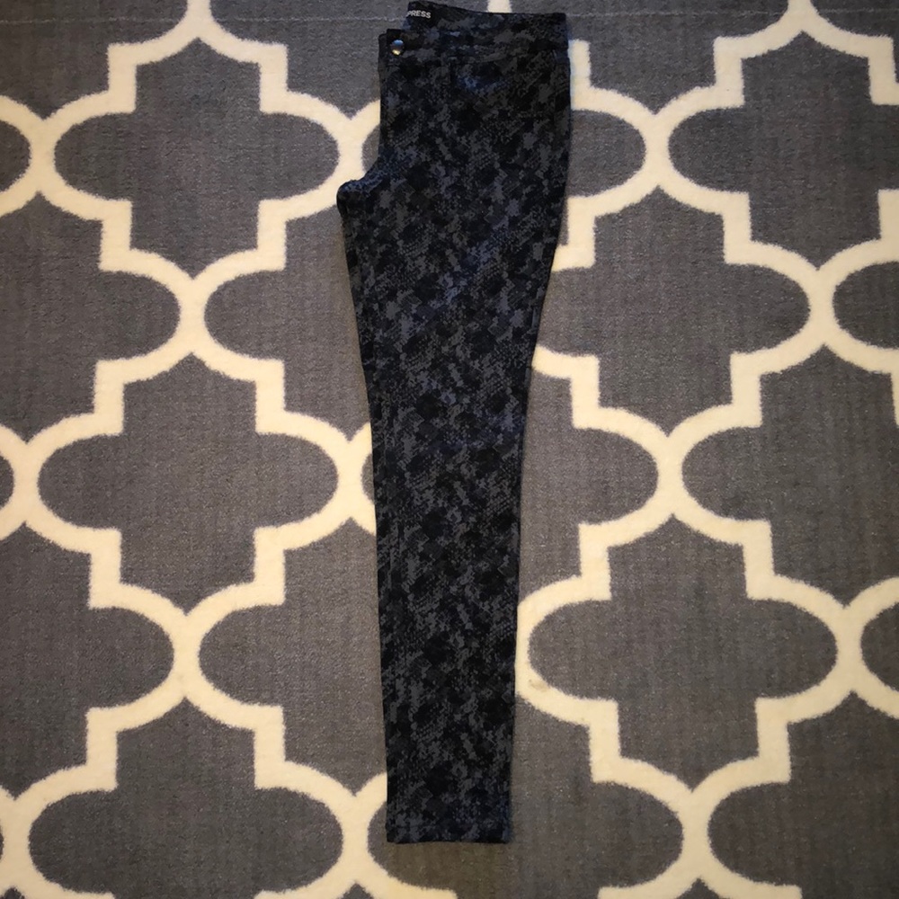 Express Snake Patterned Jeggings - image 2